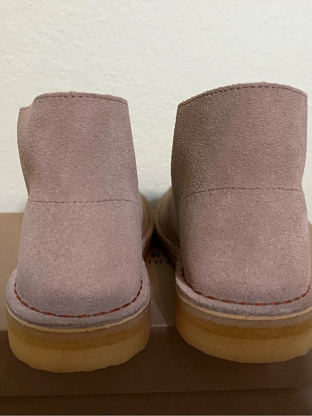Clarks Chukka Boots - Taupe Suede with Brown Laces